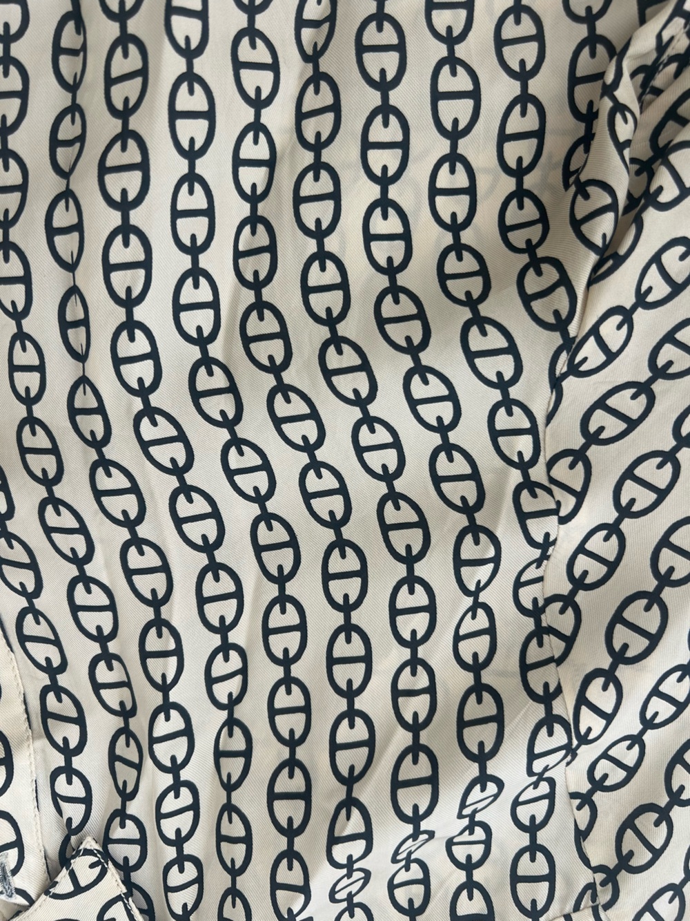 J Crew, Drapey button up shirt, Color: Vintage Links print - Picture 4 of 5